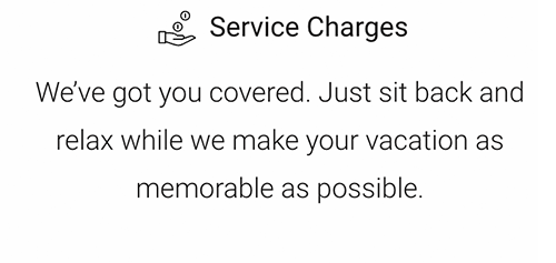 Always Included - Service Charges